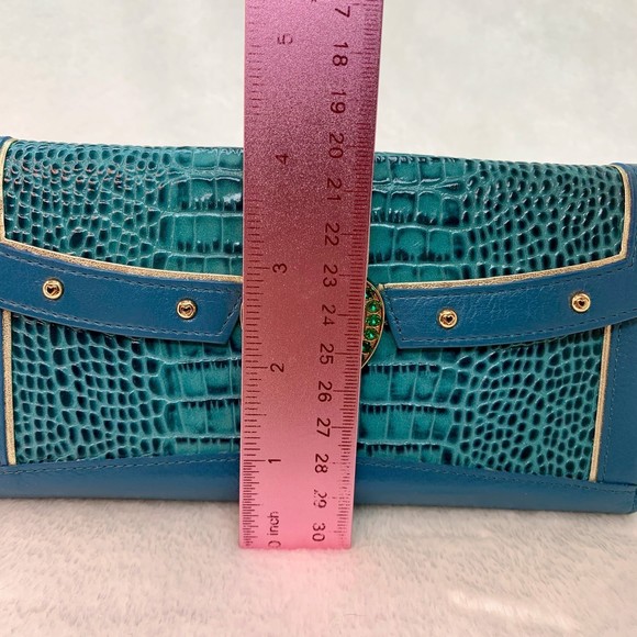 Lovcat Paris Wallet Light Blue Crocodile Print Vintage Y2K - Picture 13 of 15